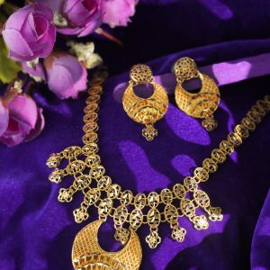 Noor Al Hilal Gold Necklace Set