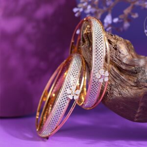 Eira Bloom CNC Gold Bangles