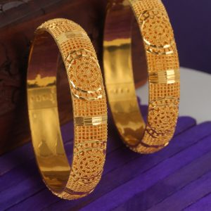 Gold Bangles | Luxurious Arabic Design Gold Bangles